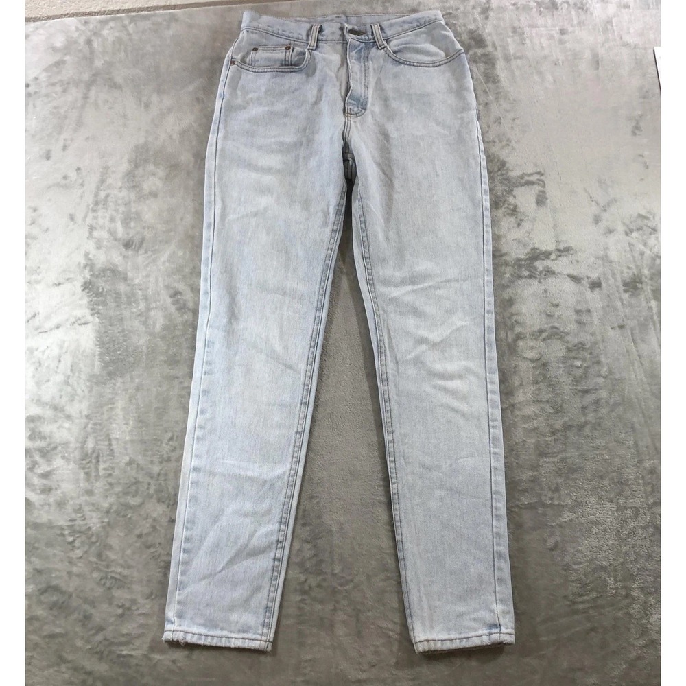 Vintage Lee Jeans Juniors 11 Light Wash High Rise Skinny 29x28 Denim USA